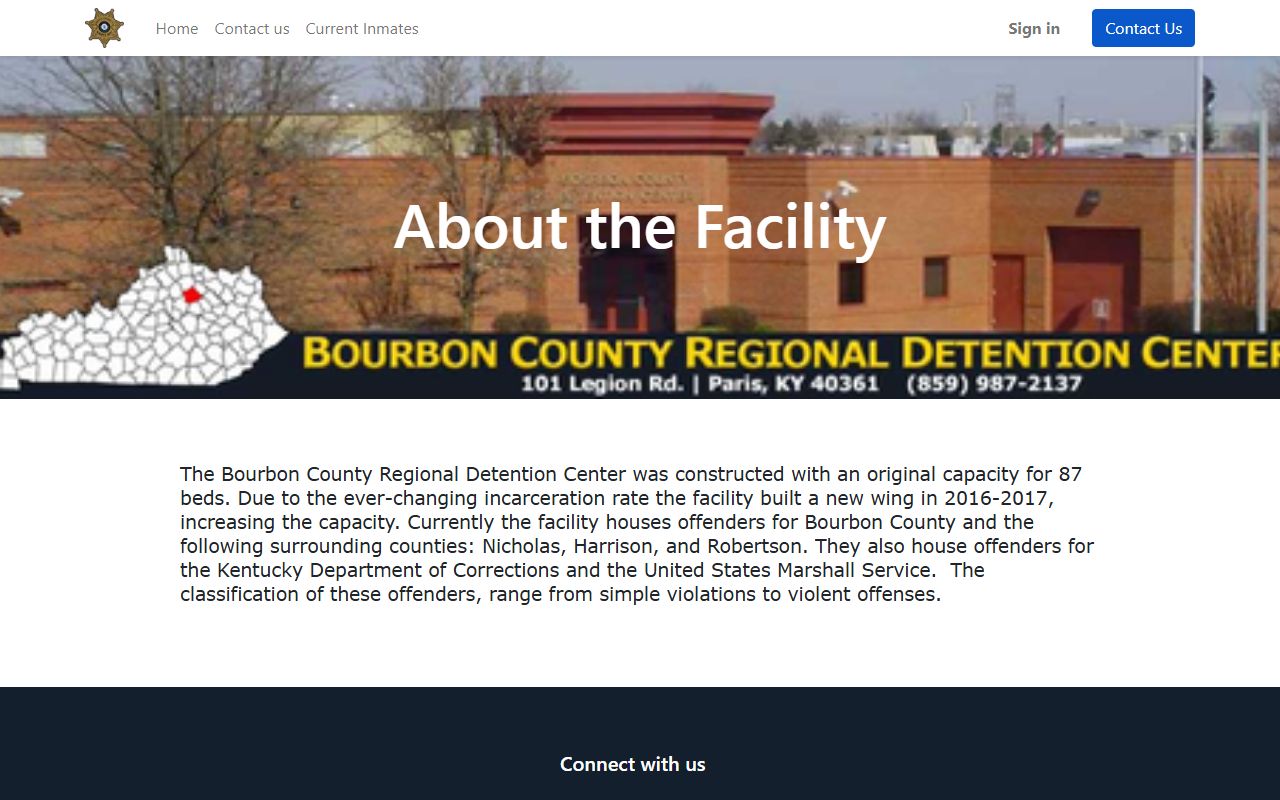 Nicholas County inmate records Bourbon County Regional Jail facility page